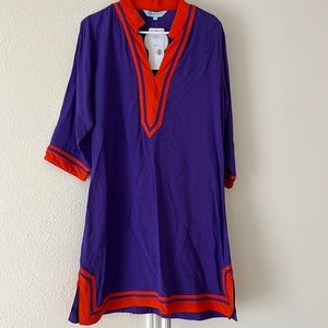 Clemson colors orange and purple shift dress
